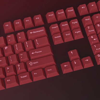 White Red Cherry Doubleshot PBT Keycaps Bag Packaging