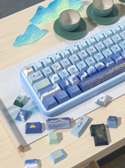 Lakes Mountains Premium Cherry PBT Extended Keycaps