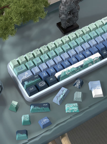 Beautiful Peaceful Landscape Premium Cherry PBT Extended Keycaps