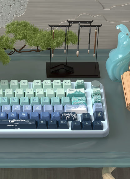 Beautiful Peaceful Landscape Premium Cherry PBT Extended Keycaps
