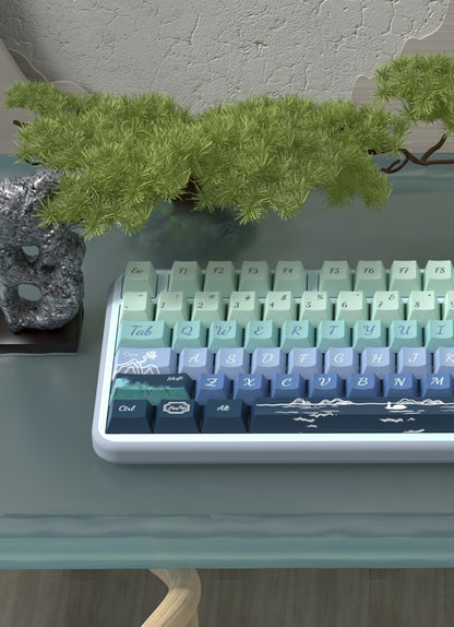 Beautiful Peaceful Landscape Premium Cherry PBT Extended Keycaps