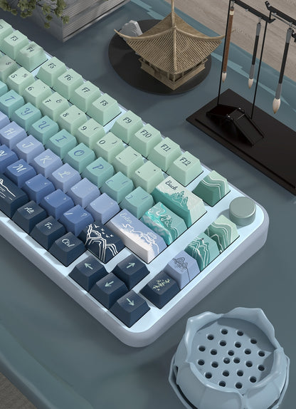 Beautiful Peaceful Landscape Premium Cherry PBT Extended Keycaps