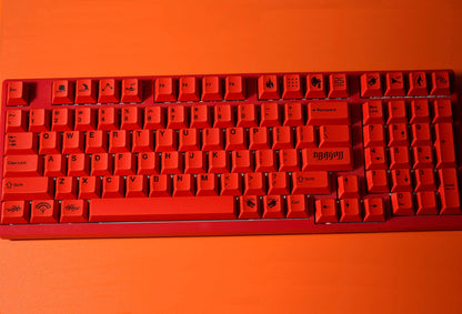 Candle Dragon Cherry PBT Keycaps Bottle Packaging