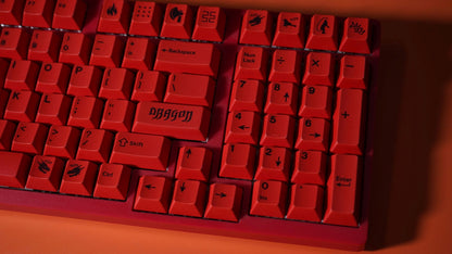 Candle Dragon Cherry PBT Keycaps Bottle Packaging