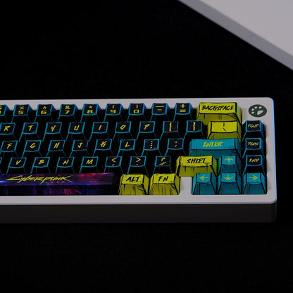 Cyberpunk Comic Style Cherry PBT Keycaps