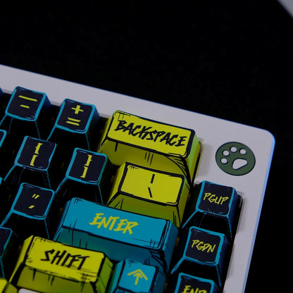 Cyberpunk Comic Style Cherry PBT Keycaps