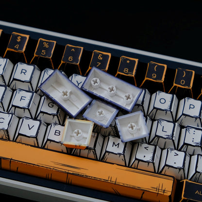Virtual War Comic Style Cherry PBT Keycaps