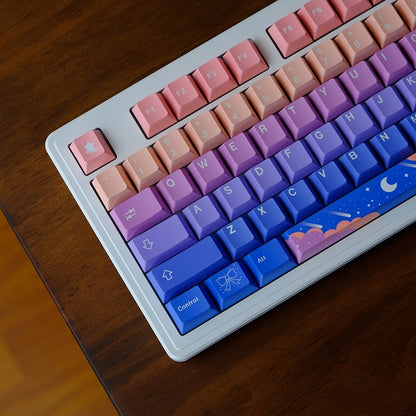 Stars Moon Cherry PBT Keycaps