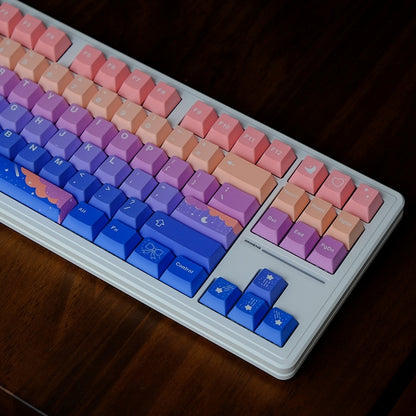 Stars Moon Cherry PBT Keycaps