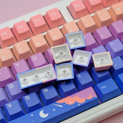 Stars Moon Cherry PBT Keycaps