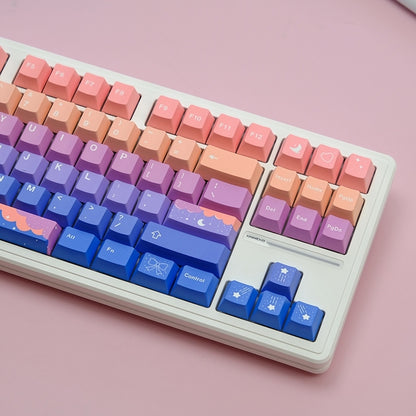 Stars Moon Cherry PBT Keycaps