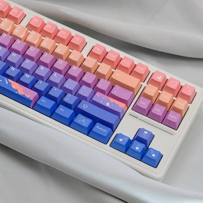 Stars Moon Cherry PBT Keycaps