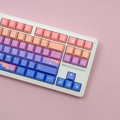Stars Moon Cherry PBT Keycaps