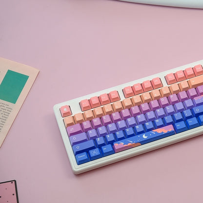 Stars Moon Cherry PBT Keycaps