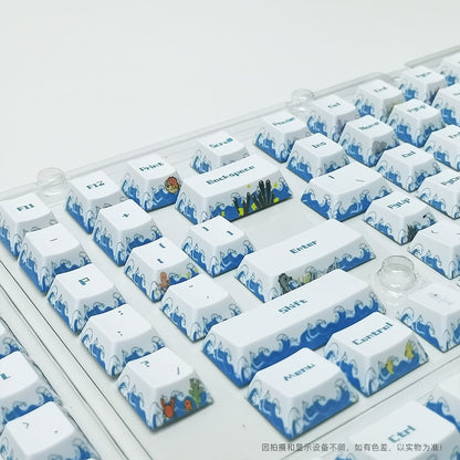 PRICE DROP Deep Sea Party Cherry PBT Keycaps