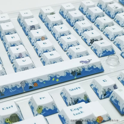 PRICE DROP Deep Sea Party Cherry PBT Keycaps