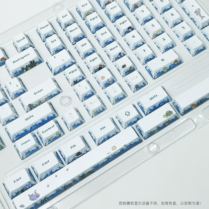 PRICE DROP Deep Sea Party Cherry PBT Keycaps