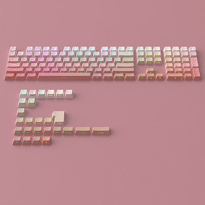 Topographic Sakura Line Crack Side Backlit Cherry PBT Keycaps