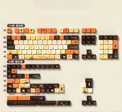 Hufflepuff Harry Potter Premium MDA PBT Extended Keycaps