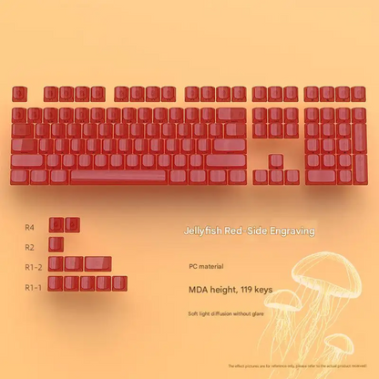 Jellyfish Red MDA PC Translucent Keycaps