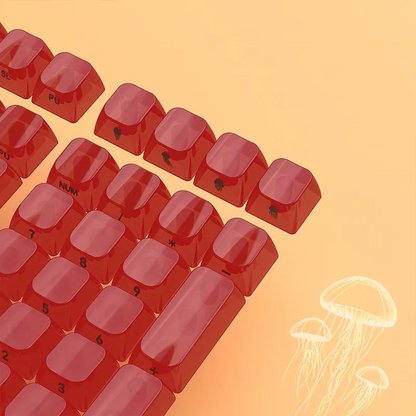 Jellyfish Red MDA PC Translucent Keycaps