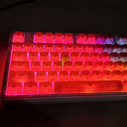 Jellyfish Red MDA PC Translucent Keycaps