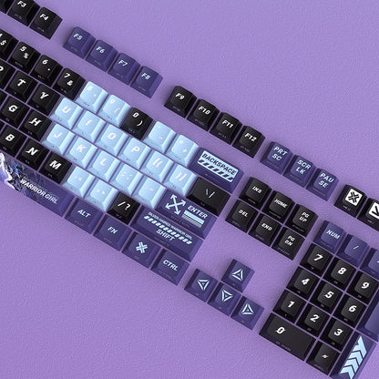 Silver Haired Warrior Girl Dual Legends Side Backlit Cherry PBT Keycap