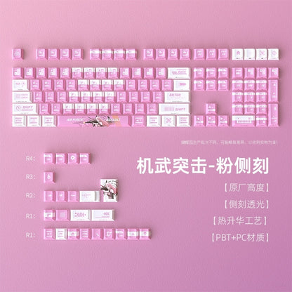 Evangelion Unit-08 Light Neon Genesis Evangelion Dual Legends Side Backlit Cherry PBT Keycaps
