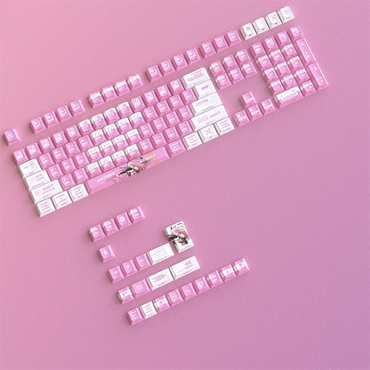 Evangelion Unit-08 Light Neon Genesis Evangelion Dual Legends Side Backlit Cherry PBT Keycaps