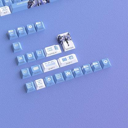 Rei Ayanami Neon Genesis Evangelion Dual Legends Side Backlit Cherry PBT Keycaps