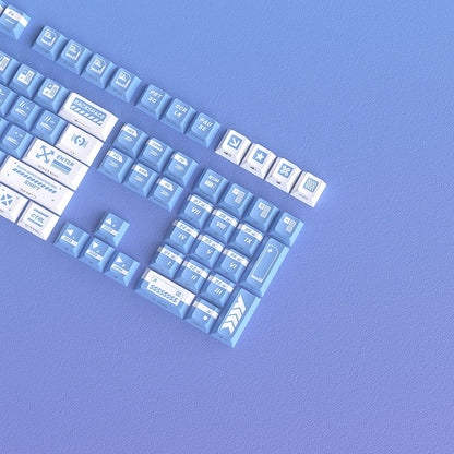 Rei Ayanami Neon Genesis Evangelion Dual Legends Side Backlit Cherry PBT Keycaps
