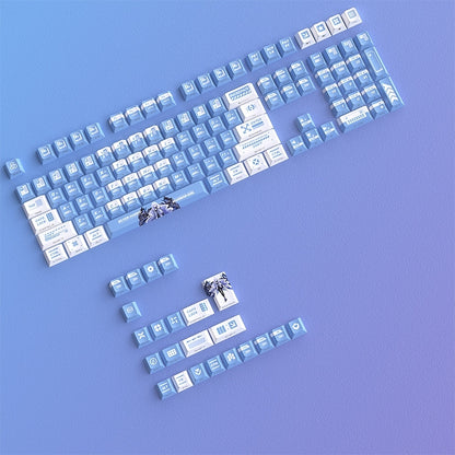 Rei Ayanami Neon Genesis Evangelion Dual Legends Side Backlit Cherry PBT Keycaps