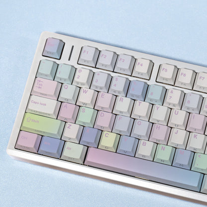 Dreamy Pastel Blocks Top Side Print Cherry Backlit Keycaps