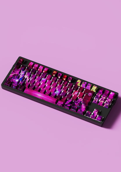 Neon Abyss Side Backlit Cherry PBT Keycaps