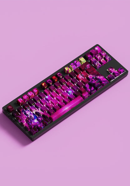 Neon Abyss Side Backlit Cherry PBT Keycaps