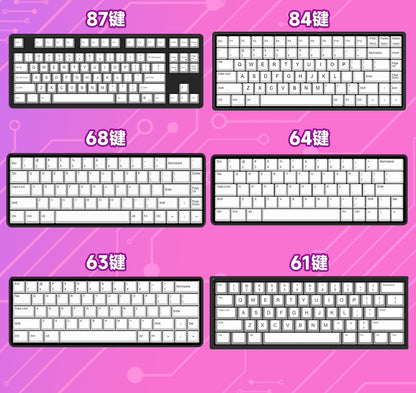 Neon Abyss Side Backlit Cherry PBT Keycaps