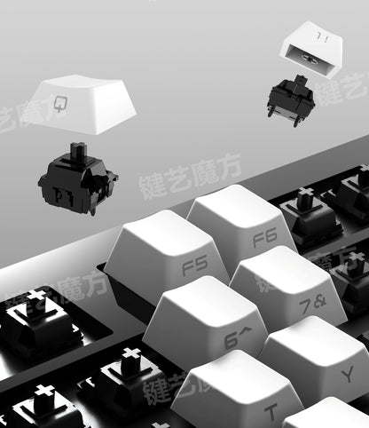 Minimal White Thick 1.8mm Side Backlit Cherry PBT Keycaps