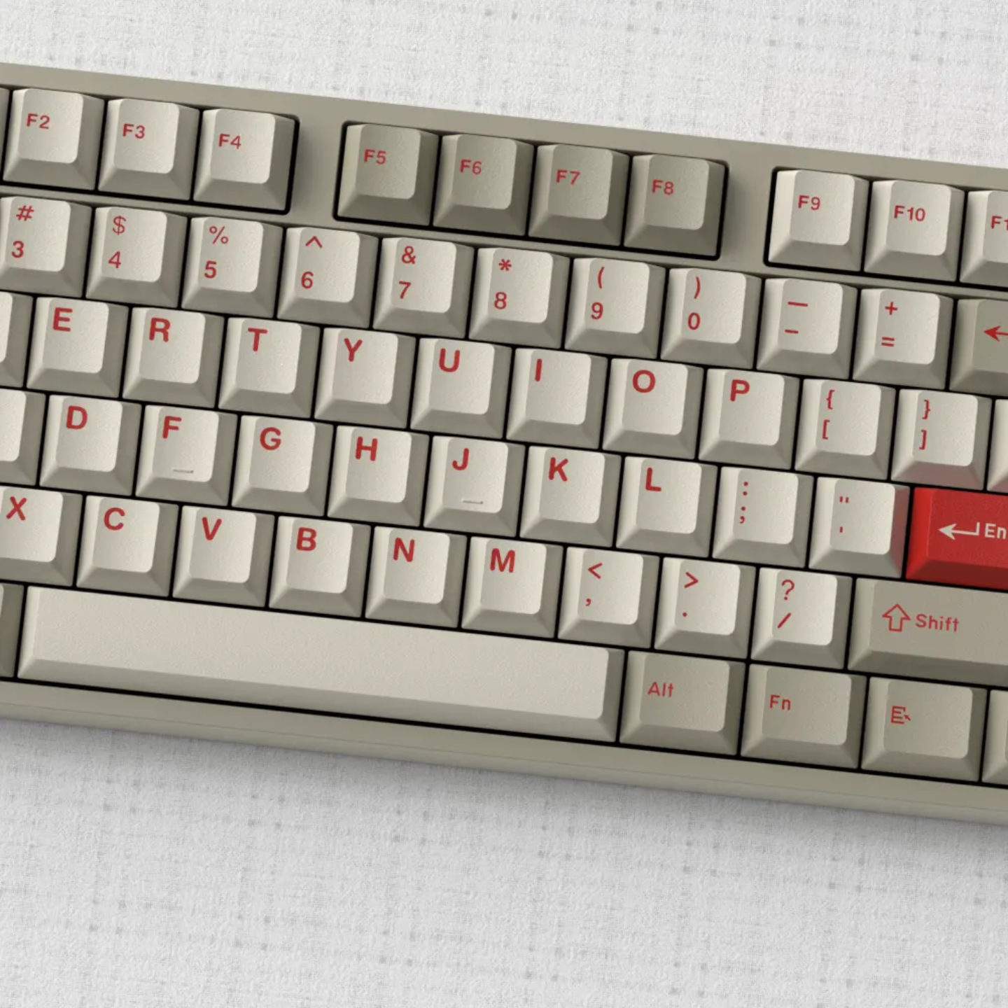 Retro Red Quality Cherry Doubleshot Keycaps