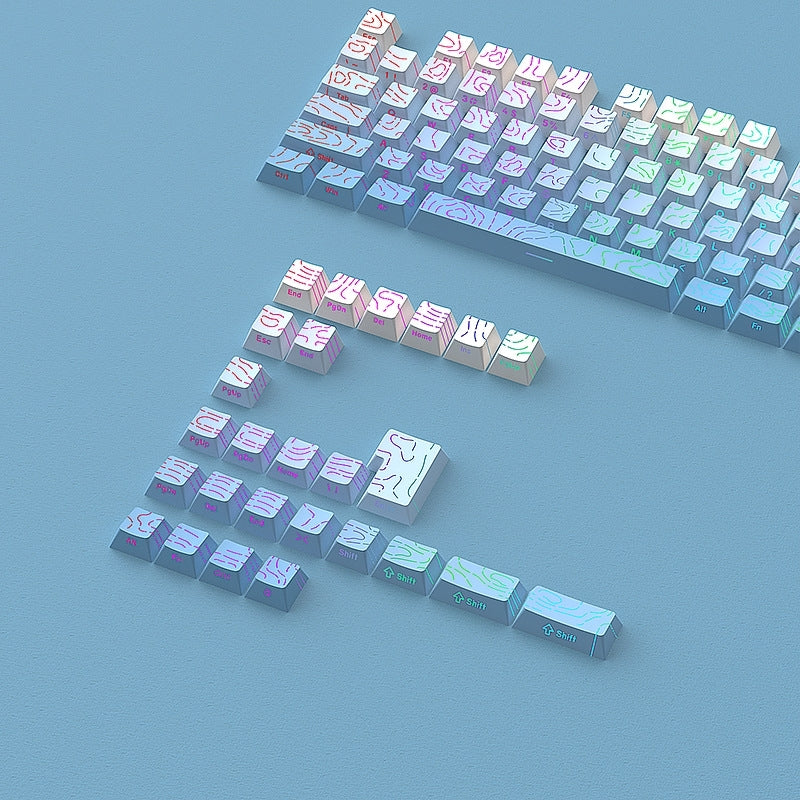 Topogrphy Gradient Line Crack Side Backlit Keycaps Series