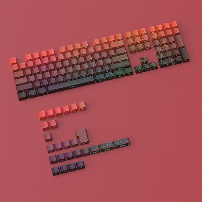 Topography Line Crack Lucky Red Cherry Side Backlit Keycaps