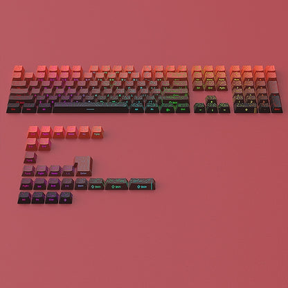 Topography Line Crack Lucky Red Cherry Side Backlit Keycaps