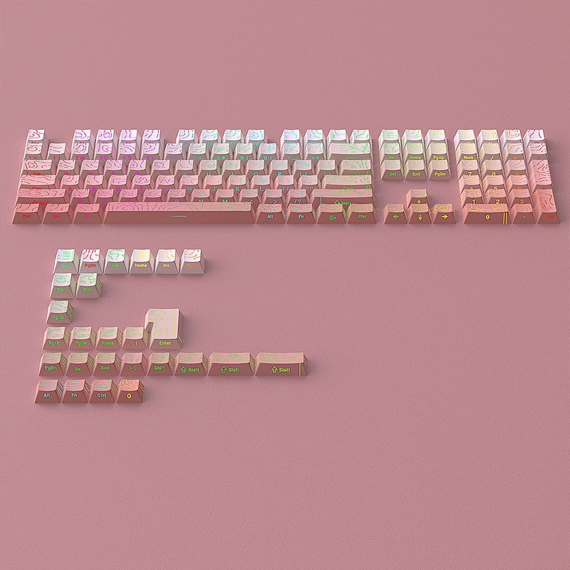 Topogrphy Gradient Line Crack Side Backlit Keycaps Series