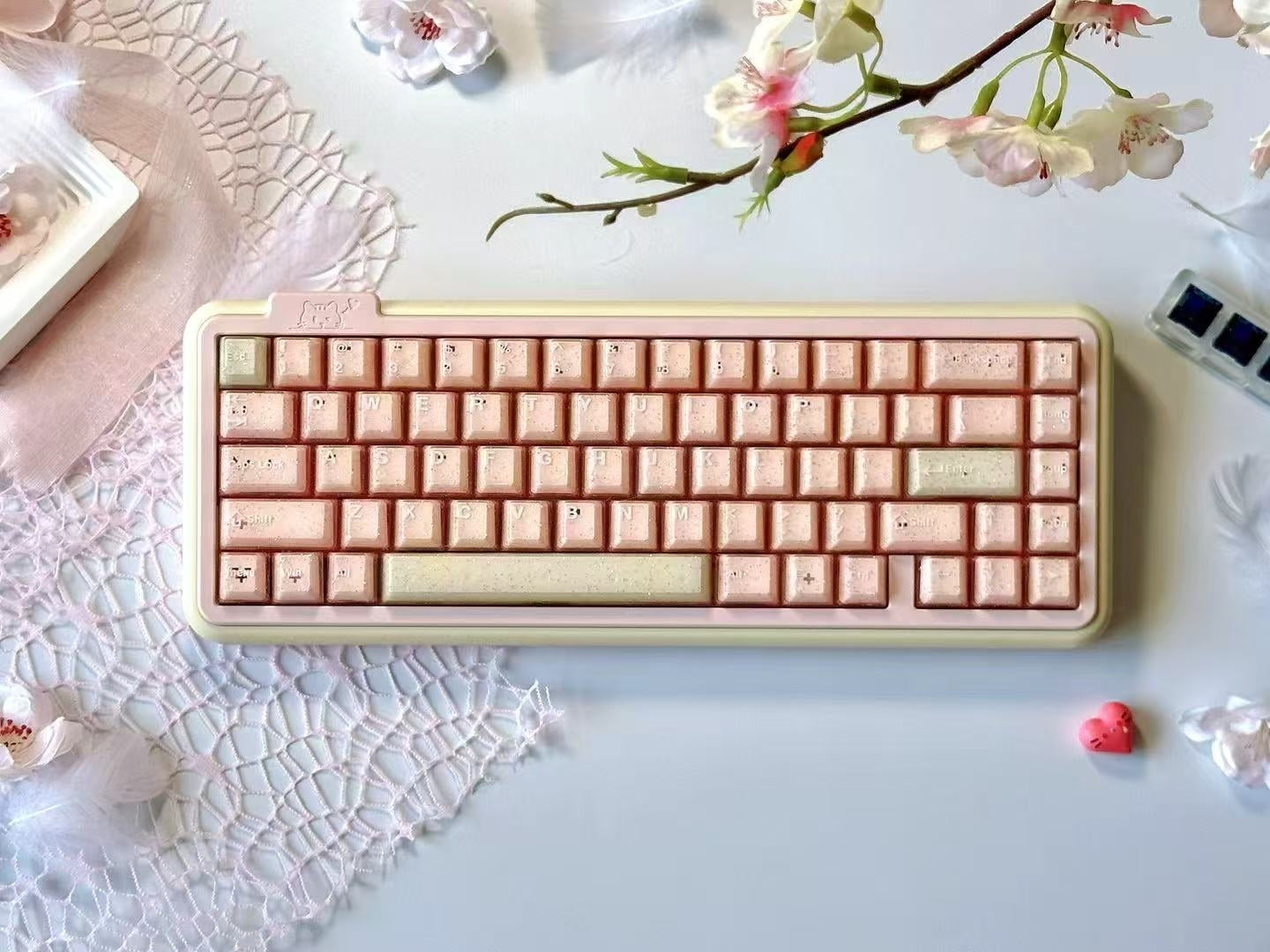 Peach Star Sparking Doubleshot Thick Keycaps