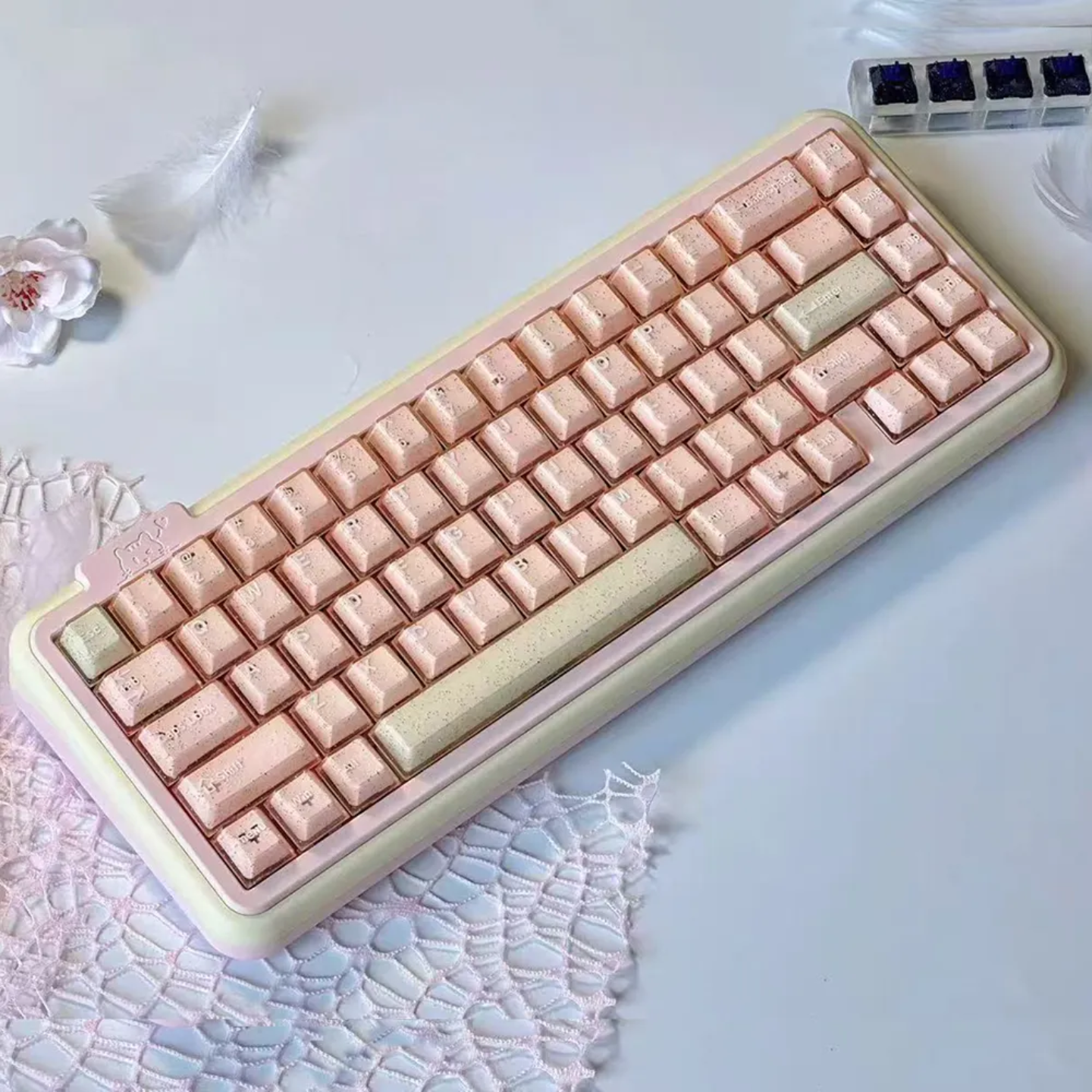 Peach Star Sparking Doubleshot Thick Keycaps