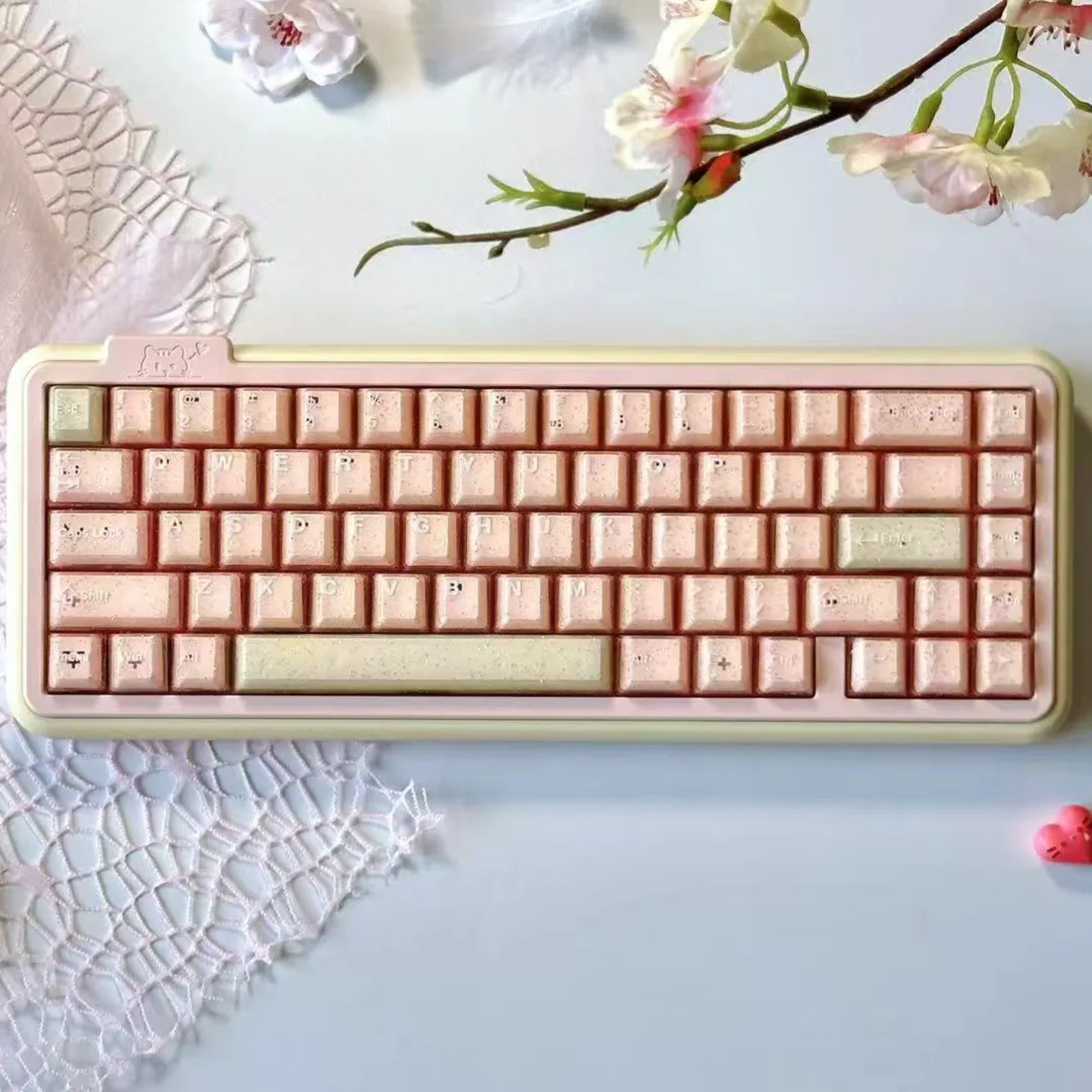 Peach Star Sparking Doubleshot Thick Keycaps