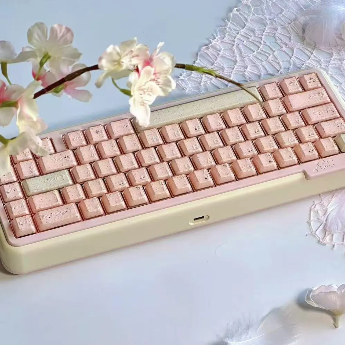 Peach Star Sparking Doubleshot Thick Keycaps