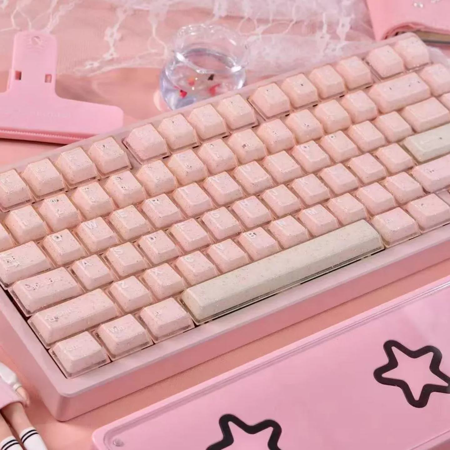 Peach Star Sparking Doubleshot Thick Keycaps