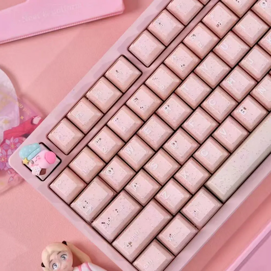 Peach Star Sparking Doubleshot Thick Keycaps