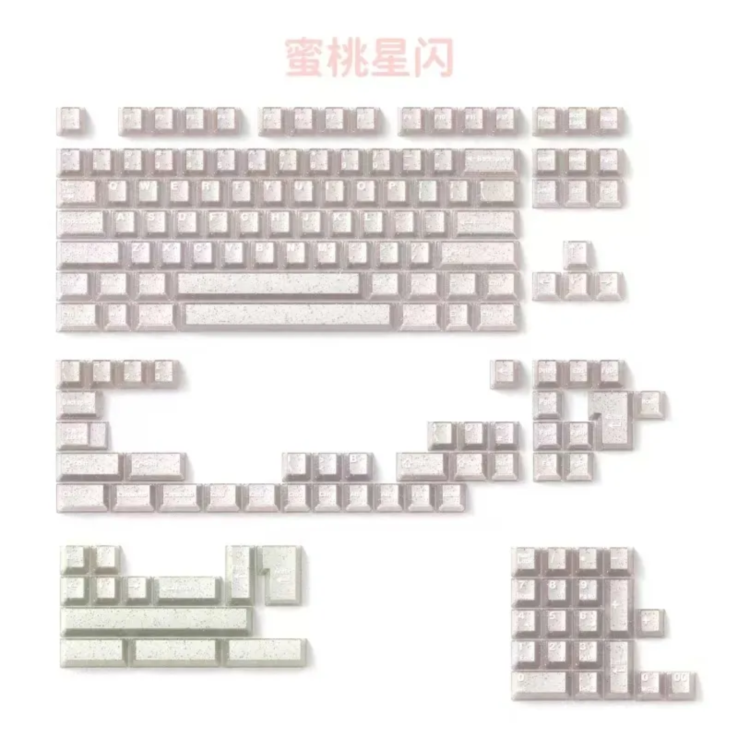 Peach Star Sparking Doubleshot Thick Keycaps