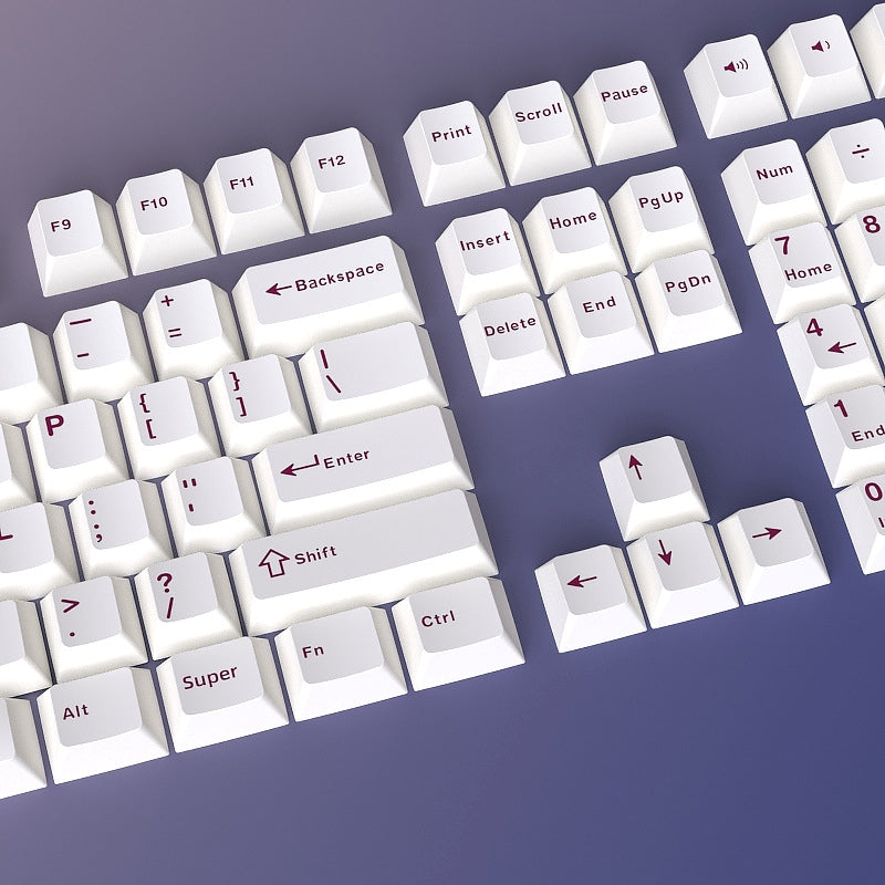 Mecha White Cherry Doubleshot PBT Keycaps